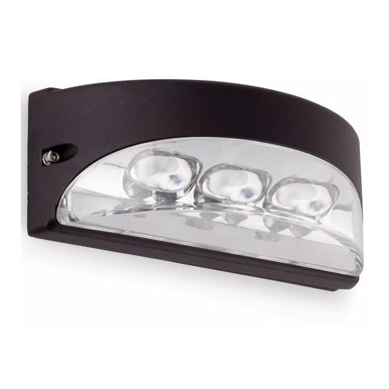 Foto Lámpara aplique LED de pared exterior - Faro diseño Aura 70517 gris oscuro