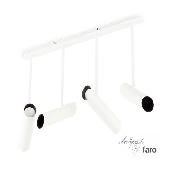 Foto Lámpara colgante 4L tipo foco color blanco - Faro Diseño LINK 29879