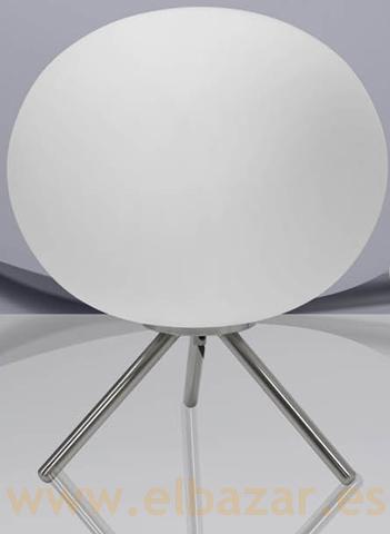 Foto Lámpara Globus mesa base metal pantalla blanca