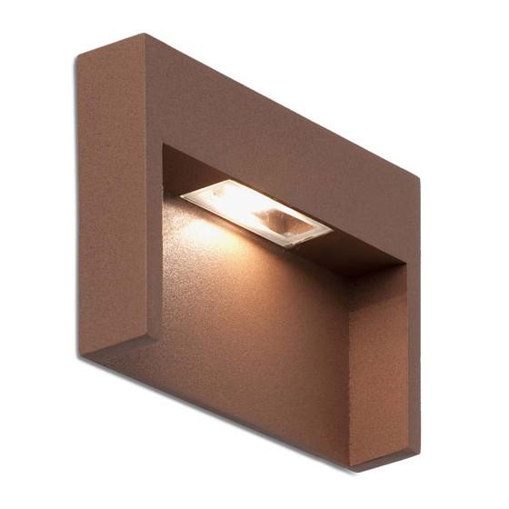 Foto Lámpara LED downlight empotrable para exterior - Faro diseño Jeff 70559 Marrón óxido