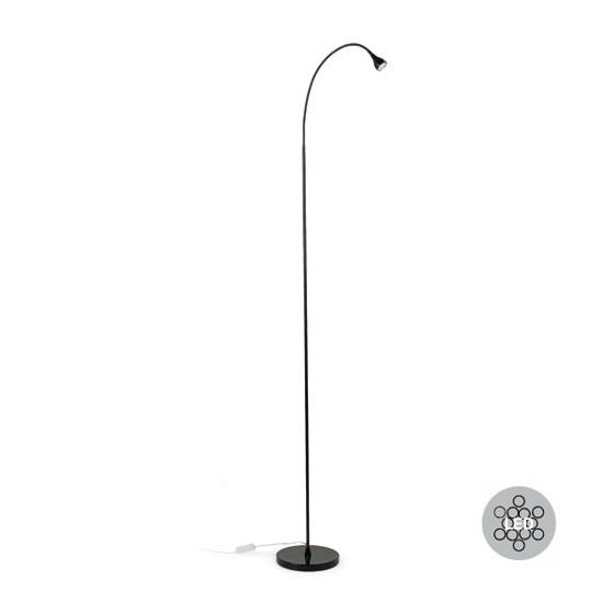 Foto Lámpara pie de salón LED de diseño Bogart color Negro