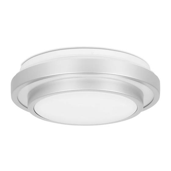 Foto Lámpara plafón de baño diseño Round color gris - Faro 63307