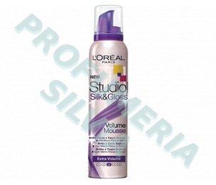 Foto línea styling studio mousse extra volumen de seda y brillo L'Oreal