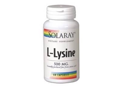 Foto L-lisina 500 mg 60 cápsulas solaray