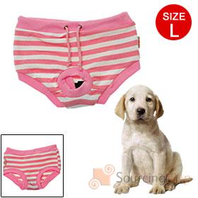 Foto l tamaño femenino perro rosa blancas sanitarias pantalones pañal perra mascota de ropa