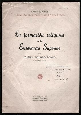 Foto L706 - Formacion Religiosa  - Pascual Galindo Romeo - Canonigo De Tuy - Galicia