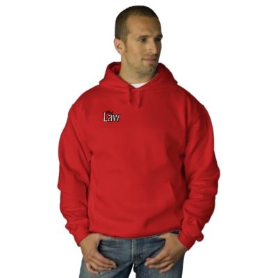 Foto La ley - bordada - sudadera con capucha (roja)