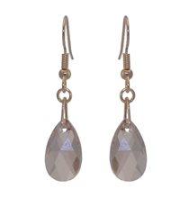 Foto La poire gold plated swarovski golden shadow crystal hook earrings