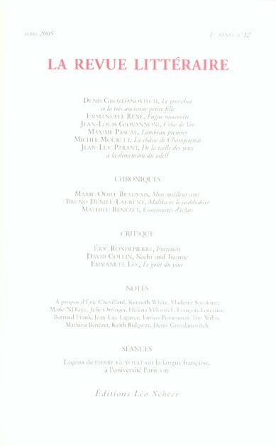 Foto La Revue Litteraire T.12