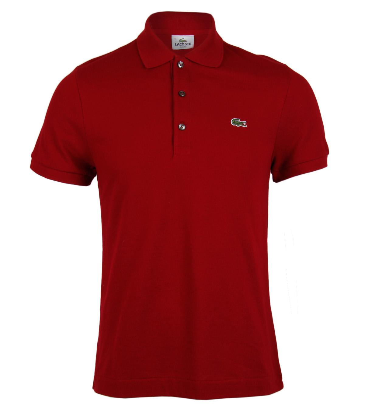 Foto Lacoste Dark Red Cotton Polo Shirt-L