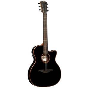 Foto Lag t100asceblk guitarra electroacustica auditorium slim line cutawa