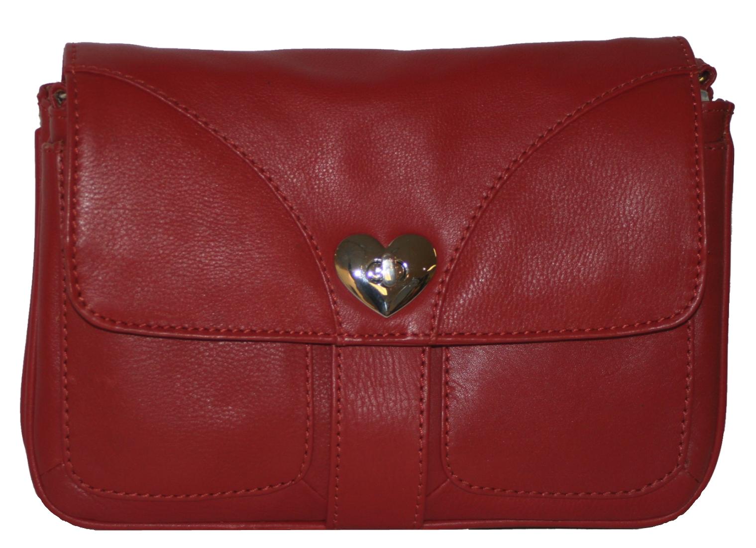 Foto Lakeland Sweetheart Lock Leather Across Body Bag in Red