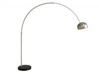 Foto Lampara arco base circular marmol negro
