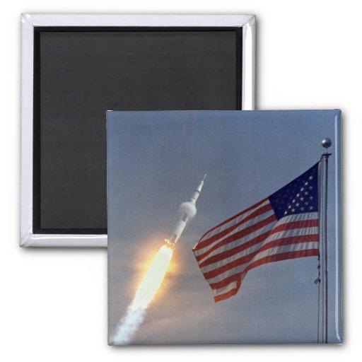 Foto Lanzamiento de Apolo 11 Imán Para Frigorifico