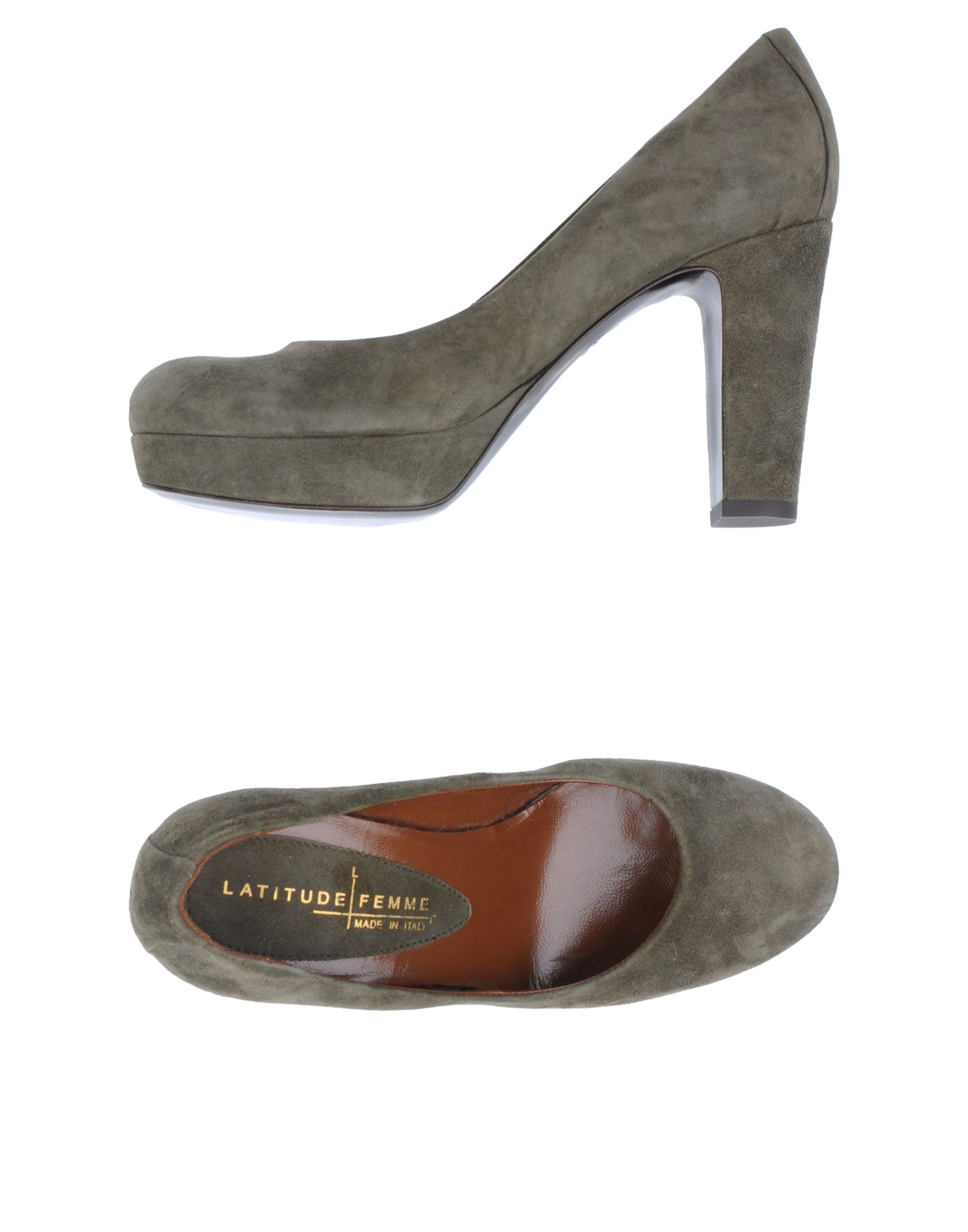 Foto Latitude Femme Zapatos De SalóN Plataforma Mujer Verde militar