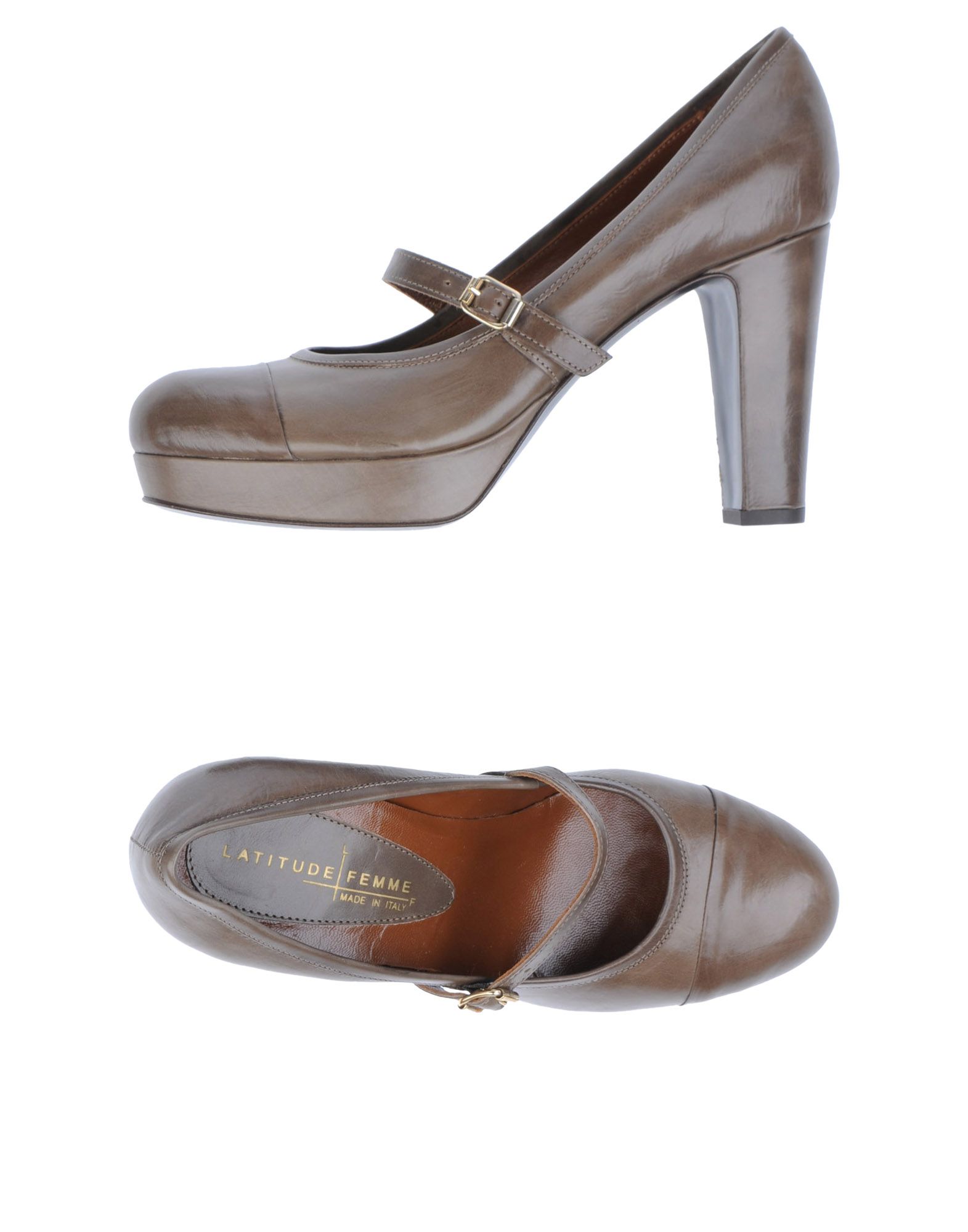 Foto Latitude Femme Zapatos De SalóN Plataforma Mujer Verde militar