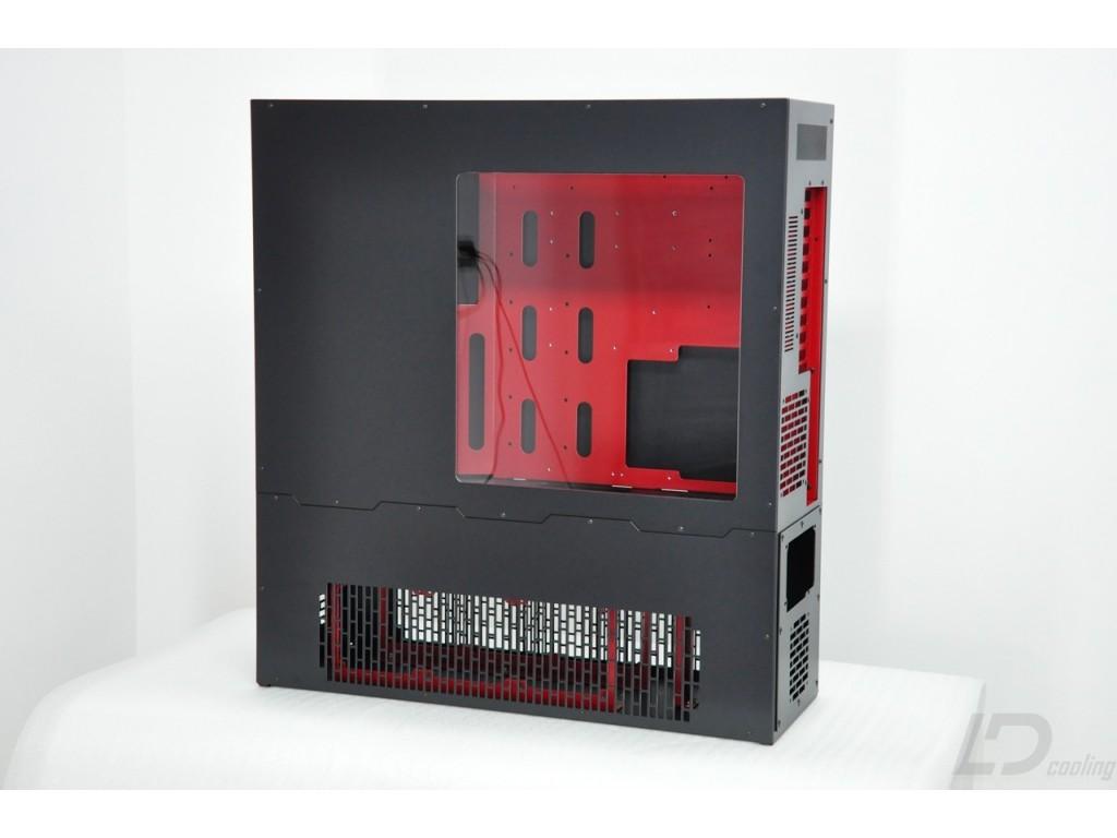 Foto LD PC-V8 Reverse Black/Red Torre Refrigeración Líquida