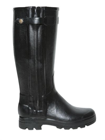 Foto le chameau natural rubber & leather rain boots