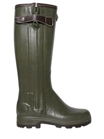 Foto le chameau natural rubber & leather rain boots
