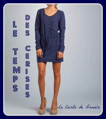 Foto Le Temps Des Cerises Vestido Zas Azul Con Cinturon Talla S // Navy Dress Size S