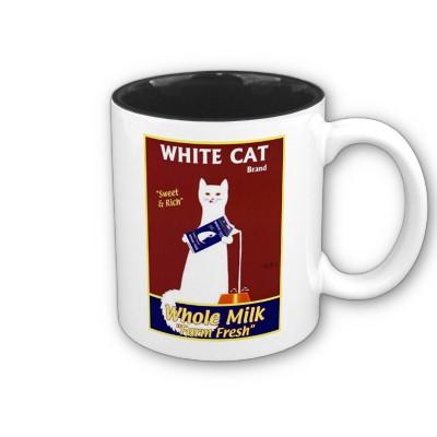 Foto Leche entera de la marca blanca del gato Taza