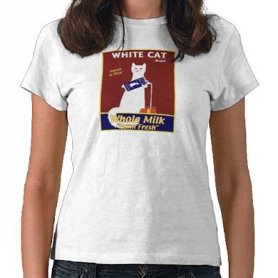Foto Leche entera de la marca blanca del gato Tshirt
