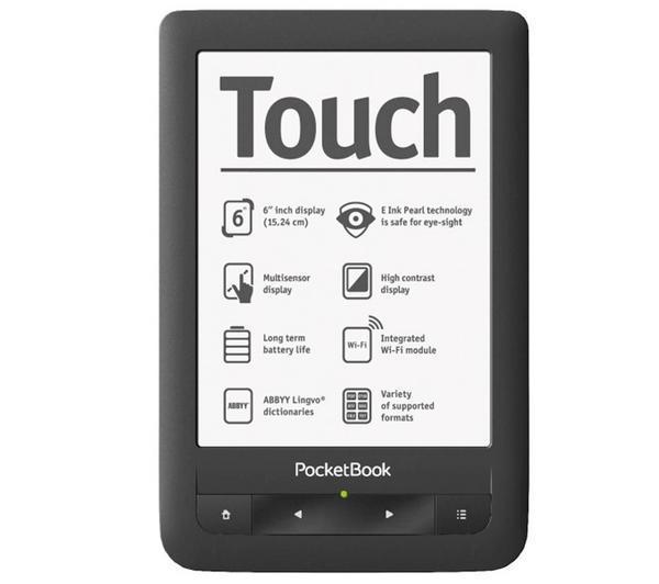 Foto Lector de libros electrónicos PocketBook Touch - negro + Tarjeta mic