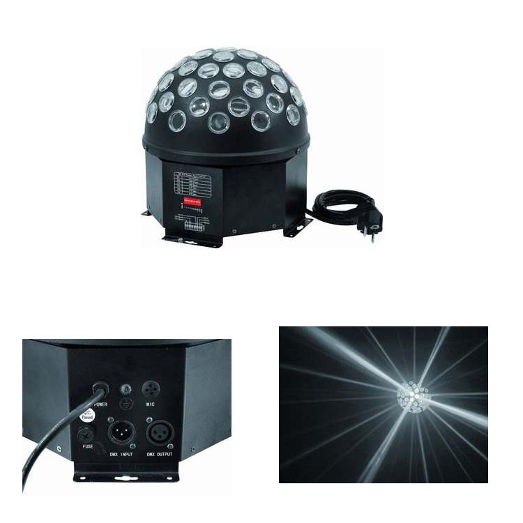 Foto Led B-16 Negro 5w Blanco Dmx