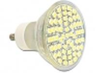 Foto LED Leuchtmittel Delock GU10, 60 LED, kaltweiß 4,5W dimmbar