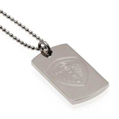Foto Leeds United Engraved Crest Dog Tag and Chain