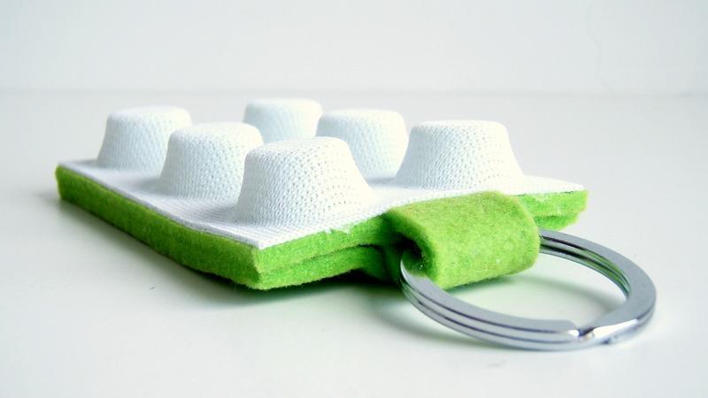 Foto Lego Brick Llavero en Verde