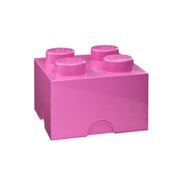 Foto Lego caja almacenaje rosa 4 brick