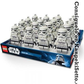 Foto Lego Star Wars Expositor De 16 Linternas ElÉctricas Con Llavero Stormtrooper