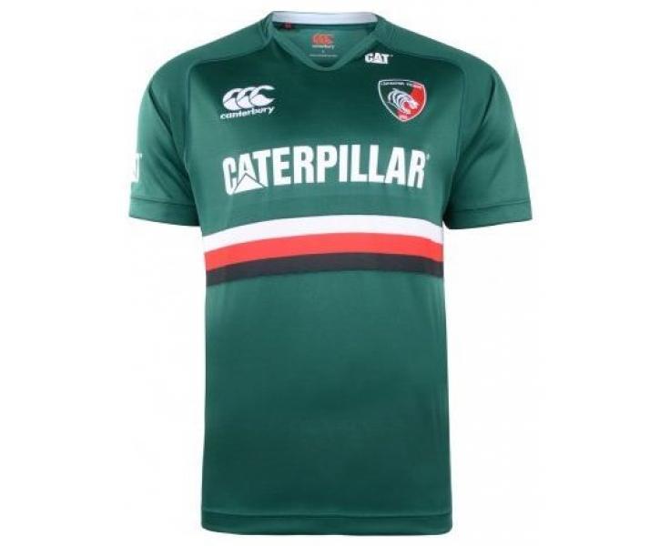 Foto LEICESTER TIGERS Adult Home Pro Short Sleeve Rugby Jersey
