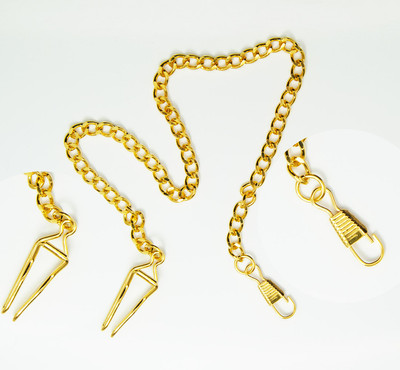 Foto Leontina Cadena Para Reloj De Bolsillo Accesorio Relojer�a Color Oro Dorado Rf15