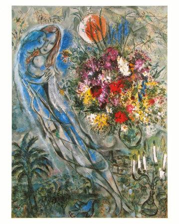 Foto Les Amoureux en Gris, c.1960, Marc Chagall - Laminas