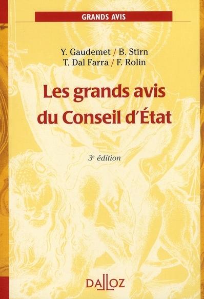 Foto Les grands avis du Conseil d'Etat (3e édition)