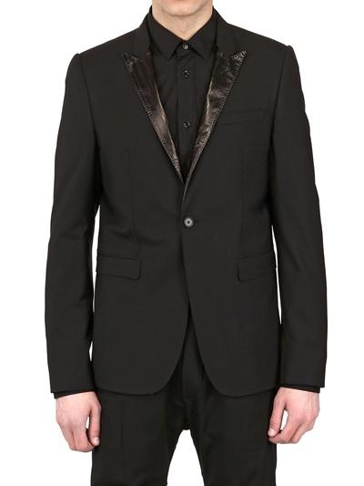 Foto les hommes chaqueta blazer de lana techno solapas de anguila