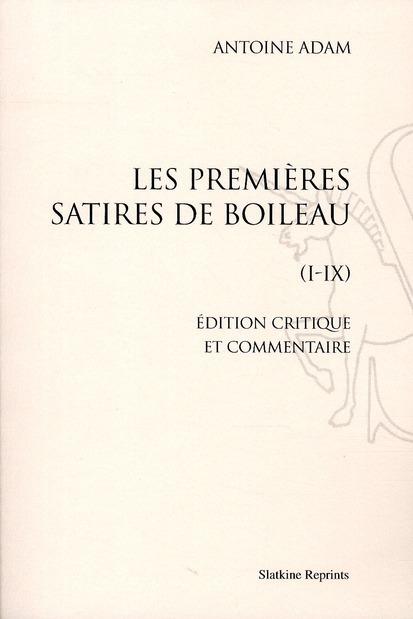Foto Les premières satires de Boileau (I-IX)