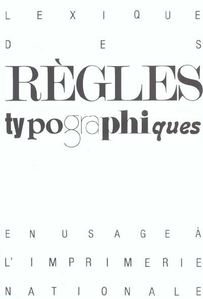 Foto Lexique des regles typographiques en usage À l'imprimerie nationale