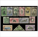 Foto Liberia Stamps 1918 Antelope & designs Scott 163-75 SG 349-61 Used Complete set
