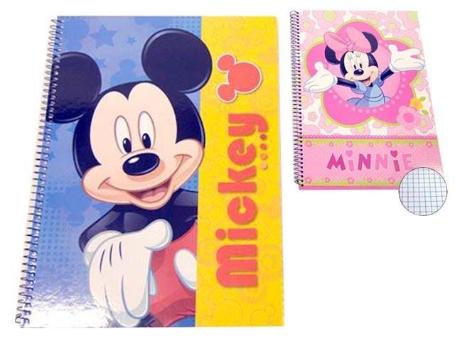 Foto Libreta a4 t/dura cuadric 80h mickey/minni
