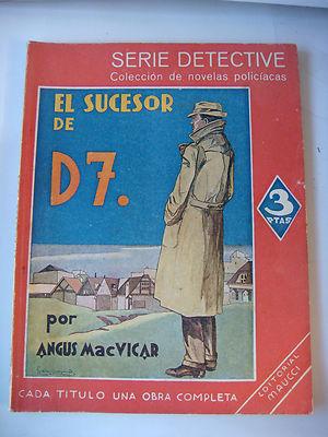 Foto Libro Novela De Seri Detective El Sucesor De D-7