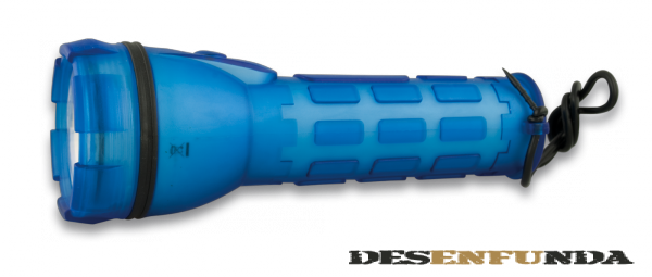 Foto Linterna con luz Krypton Rexer con puño de goma 2 pilas R20 Azul 12171