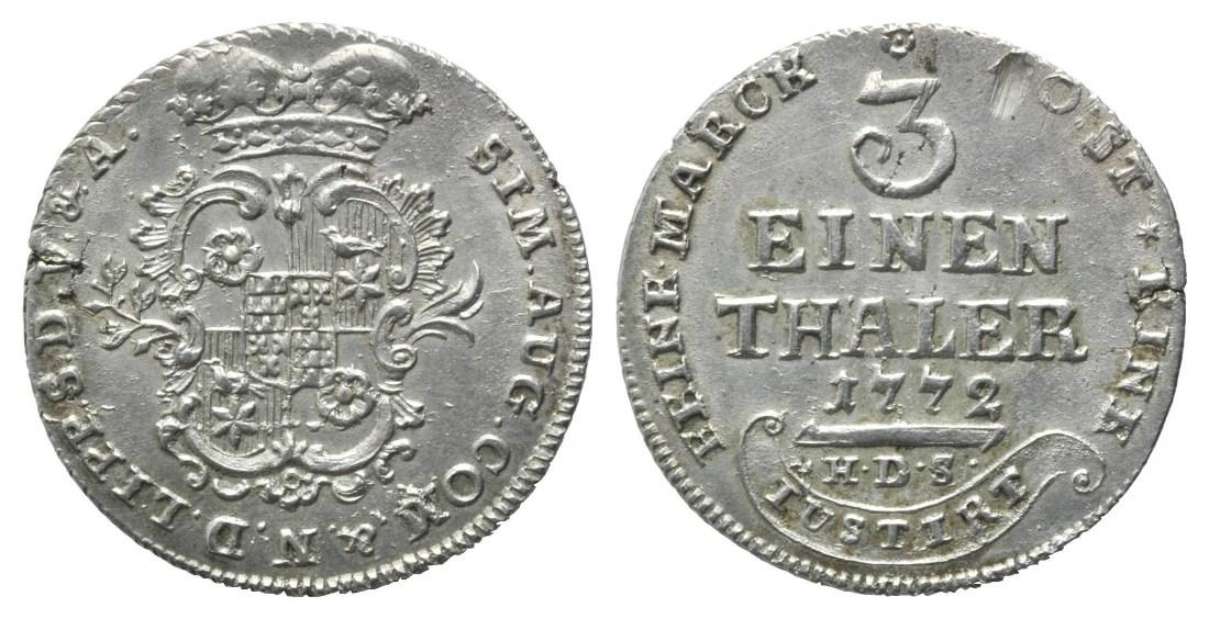 Foto Lippe, 1/3 Taler 1772, Detmold,