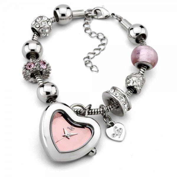 Foto Lipsy London Ladies Silver and Pink Charm Bracelet Watch LP058