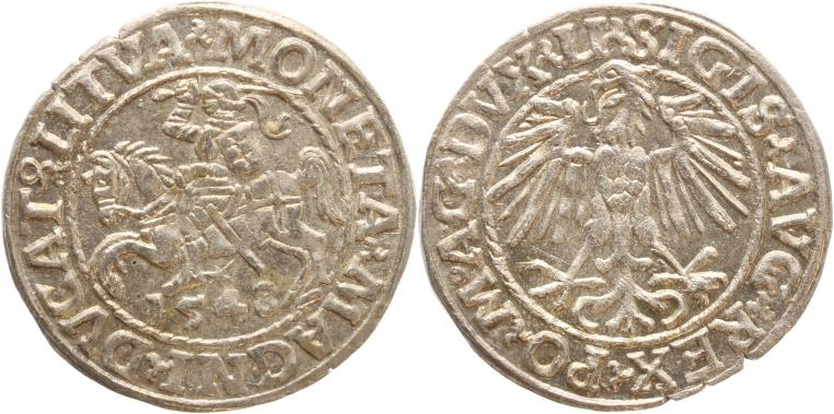 Foto Litauen 1/2 Groschen 1548