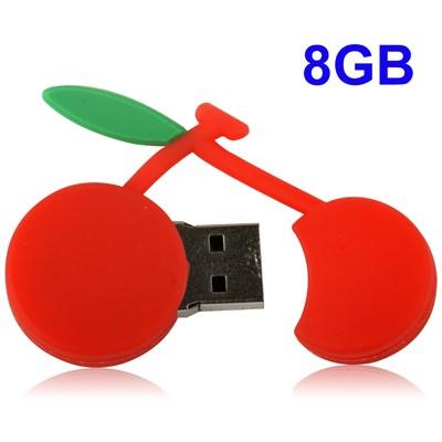 Foto Llave USB 8 GB cereza roja material plástico de la diversión