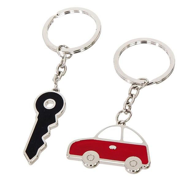 Foto Llavero doble coche rojo con llave