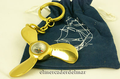 Foto Llavero N�utico De H�lice Naval En Lat�n Con Br�jula